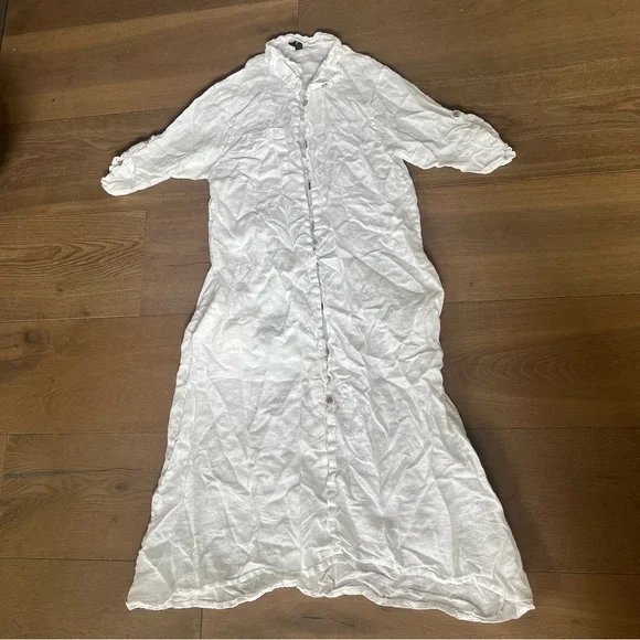 Venti6 Dresses | Venti6 White Linen Dress | Color: White | Size: M | Jordanpeck325's Closet